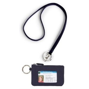 Lanyard & Zip ID Case in Classic Navy